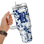 custom rice owls camo mashup navy blue white curved tumbler best selling.webp