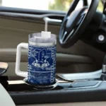 custom rice owls honey streaks navy blue curved tumbler best selling.webp