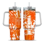 custom sam houston bearkats burst swirl orange curved tumbler best selling.webp