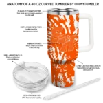custom sam houston bearkats burst swirl orange curved tumbler best selling.webp