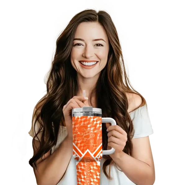 custom sam houston bearkats chevron angle orange curved tumbler premium grade.webp