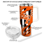custom sam houston bearkats claw cut orange black curved tumbler best selling.webp