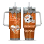 custom sam houston bearkats heart helmet motif orange curved tumbler best selling.webp