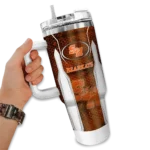 custom sam houston bearkats hexagon armor orange curved tumbler best selling.webp
