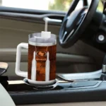 custom sam houston bearkats hexagon armor orange curved tumbler best selling.webp