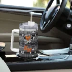 custom sam houston bearkats superman shield orange gray curved tumbler best selling.webp