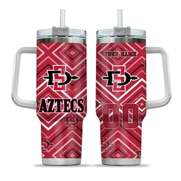 custom san diego state aztecs bold diamonds red curved tumbler best selling.webp