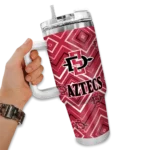 custom san diego state aztecs bold diamonds red curved tumbler best selling.webp
