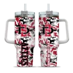 custom san diego state aztecs camo mashup red white curved tumbler best selling.webp
