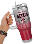 custom san diego state aztecs gradient dots red curved tumbler best selling.webp