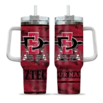custom san diego state aztecs honey streaks red curved tumbler best selling.webp