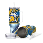custom san jose state spartans arrow burst blue curved tumbler best selling.webp
