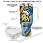 custom san jose state spartans arrow burst blue curved tumbler best selling.webp