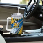 custom san jose state spartans arrow burst blue curved tumbler best selling.webp