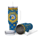 custom san jose state spartans bullseye drips blue curved tumbler best selling.webp