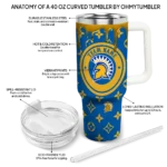 custom san jose state spartans bullseye drips blue curved tumbler best selling.webp
