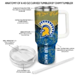 custom san jose state spartans chevron stripe blue curved tumbler best selling.webp