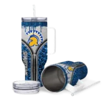 custom san jose state spartans leopard zipper blue curved tumbler best selling.webp