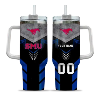 custom smu mustangs arrow armor blue black curved tumbler best selling.webp