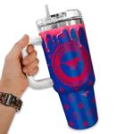 custom smu mustangs bullseye drips blue curved tumbler best selling.webp