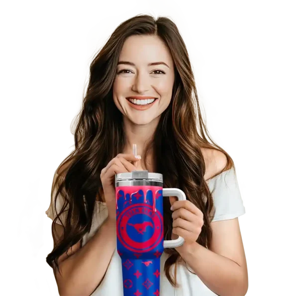 custom smu mustangs bullseye drips blue curved tumbler premium grade.webp