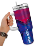 custom smu mustangs chevron stripe blue curved tumbler best selling.webp