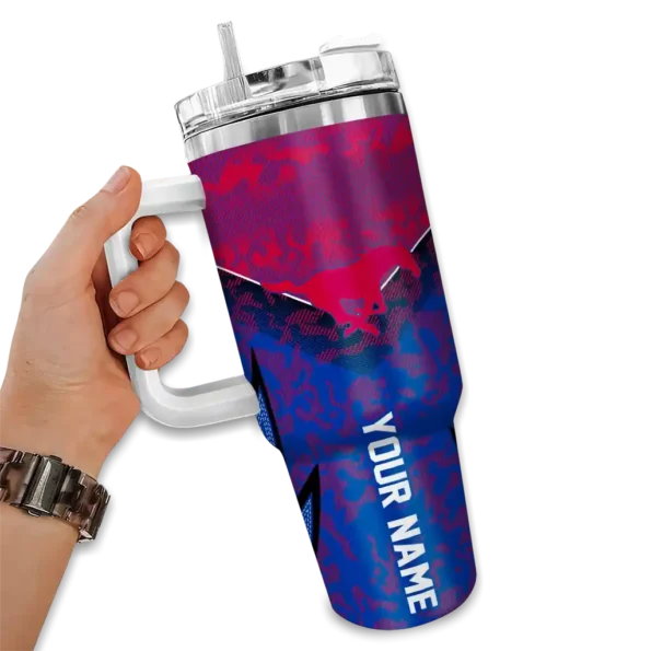 custom smu mustangs chevron stripe blue curved tumbler fashion forward.webp