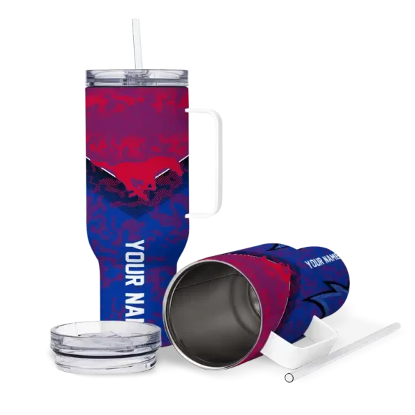 custom smu mustangs chevron stripe blue curved tumbler high quality.webp