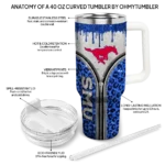 custom smu mustangs leopard zipper blue curved tumbler best selling.webp