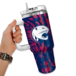 custom south alabama jaguars burst swirl blue curved tumbler best selling.webp