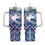custom south alabama jaguars chevron angle blue curved tumbler best selling.webp