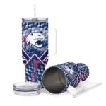 custom south alabama jaguars chevron angle blue curved tumbler best selling.webp