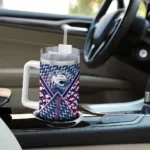 custom south alabama jaguars chevron angle blue curved tumbler best selling.webp