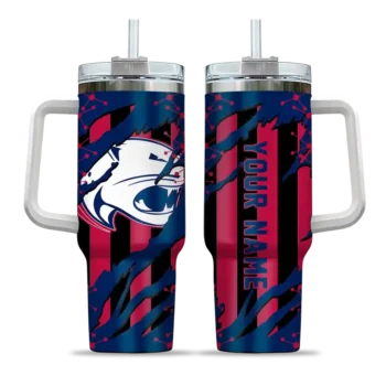 custom south alabama jaguars claw cut blue black curved tumbler best selling.webp