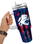 custom south alabama jaguars claw cut blue black curved tumbler best selling.webp