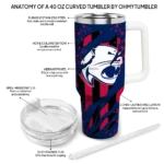 custom south alabama jaguars claw cut blue black curved tumbler best selling.webp