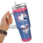 custom south alabama jaguars heart helmet motif blue curved tumbler best selling.webp