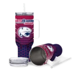 custom south alabama jaguars hex texture blue curved tumbler best selling.webp