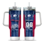 custom south alabama jaguars hexagon armor blue curved tumbler best selling.webp