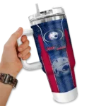 custom south alabama jaguars hexagon armor blue curved tumbler best selling.webp