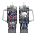 custom south alabama jaguars superman shield blue gray curved tumbler best selling.webp