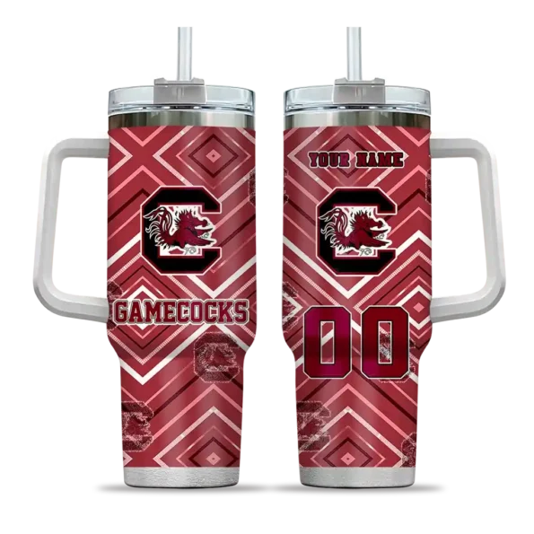 custom south carolina gamecocks bold diamonds garnet curved tumbler best selling.webp