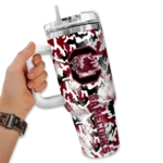 custom south carolina gamecocks camo mashup garnet white curved tumbler best selling.webp