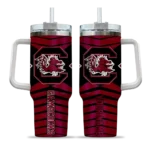 custom south carolina gamecocks chevron layers garnet curved tumbler best selling.webp