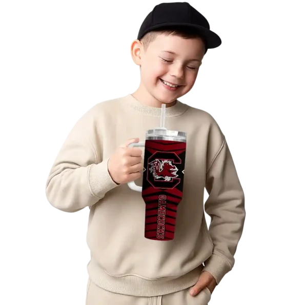 custom south carolina gamecocks chevron layers garnet curved tumbler latest model.webp