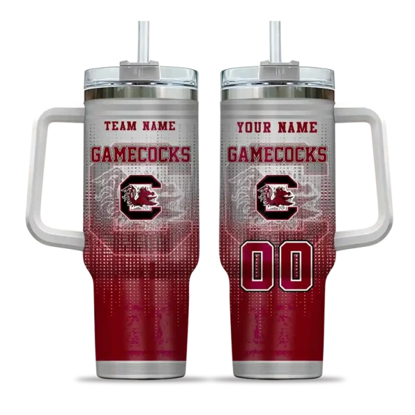 custom south carolina gamecocks gradient dots garnet curved tumbler best selling.webp