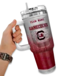 custom south carolina gamecocks gradient dots garnet curved tumbler best selling.webp