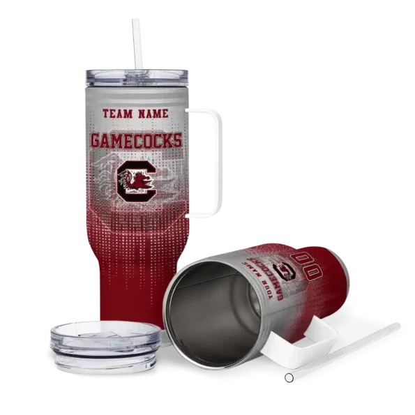 custom south carolina gamecocks gradient dots garnet curved tumbler high quality.webp