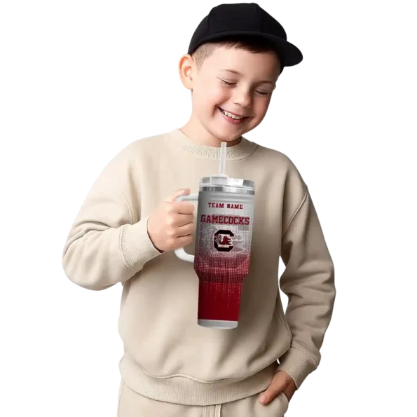 custom south carolina gamecocks gradient dots garnet curved tumbler latest model.webp
