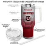 custom south carolina gamecocks gradient dots garnet curved tumbler best selling.webp